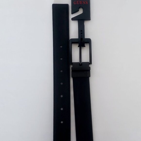 GUESS Men’s Reversible Leather Belt Black/Brown Size XL - Picture 9 of 10